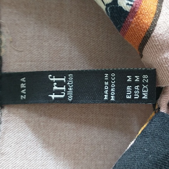 Zara TRF geometric patchwork chain print Retro mod shift dress size medium - Picture 2 of 10